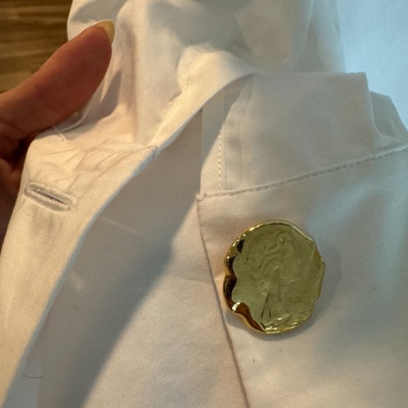 Zara White Cotton Faux Wrap Blouse Size XS NWT - Picture 8 of 8